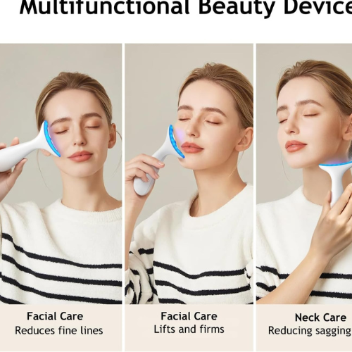 Título optimizado: Masajeador Facial y de Cuello para Levantamiento, Reafirmación y Reducción de Arrugas y Ojeras – Herramienta de Escultura Facial en Casa