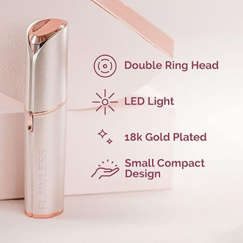 Título optimizado: Finishing Touch Flawless – Removedor de Vello Facial sin Dolor para Mujer, Rose Gold