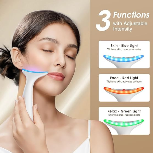Título optimizado: Masajeador Facial y de Cuello para Levantamiento, Reafirmación y Reducción de Arrugas y Ojeras – Herramienta de Escultura Facial en Casa